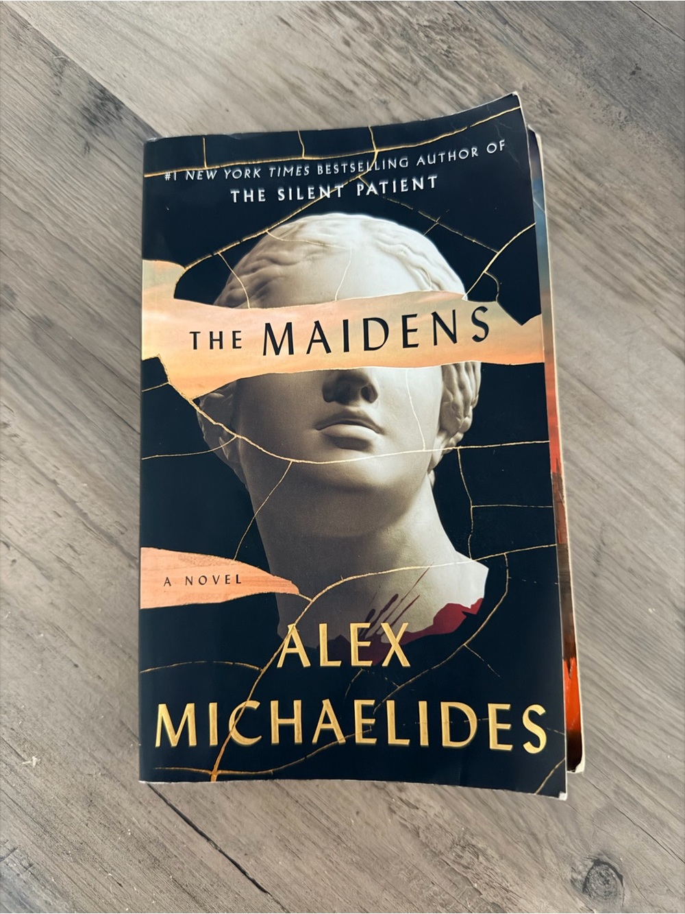 The Maidens Novel - Black and Cream Cover